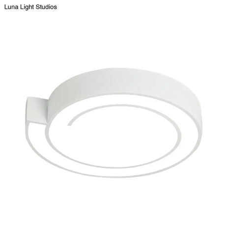 Modernist Acrylic Flushmount Lighting: Whistling Led Ceiling Lamp For Bedroom In Warm/White Light