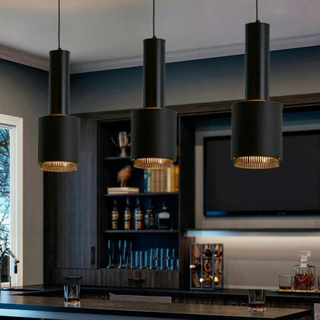 Modernist Black/White Hand Grenade Pendant Light For Restaurant Black
