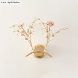 Modernist Gold K9 Crystal Wall Sconce - 2-Light Hallway Mounted Fixture