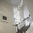 Modernist Gold/Silver Spiral Tube Pendant Lighting - 12 Heads Acrylic Multiple Hanging Lamp For