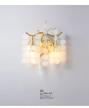 Modernist Metal 2-Head Wall Light Fixture In Brass With Crystal Deco - Bedroom Sconce Lighting White