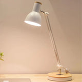 Modernist Metal Desk Light With Rotating Node - Black/White Night Table Lamp White