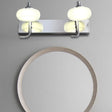 Modernist Style Silver Wall Lamp With Round Frosted Acrylic Shade 2/3 Heads Warm/White Lighting -