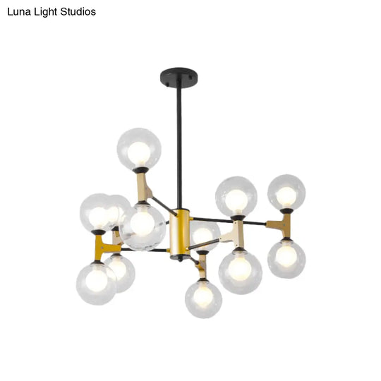 Modo G9 Gold Metal Chandelier - Contemporary 12-Light Hanging Light For Hotels