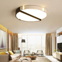 Monochromatic Acrylic Flush Mount Ceiling Light For Dining Room Black - White / 19.5’ Warm