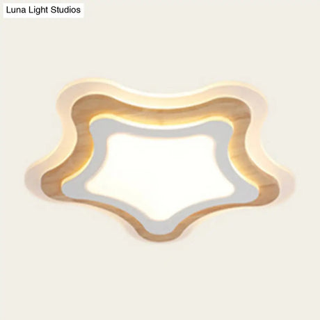 Nautical Acrylic Led Flush Mount Ceiling Light For Kids Room