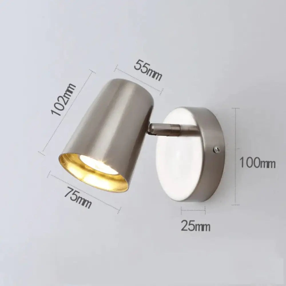 Nell Industrial LED Wall Sconce Nickel Wall Lamp