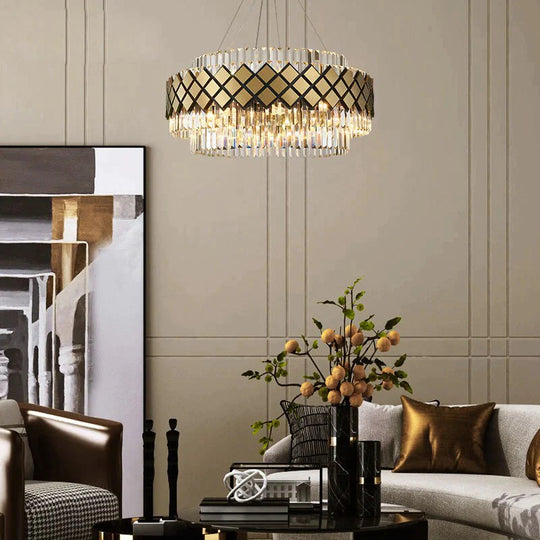 Neva - Lustre LED en cristal design pour salon salle à manger