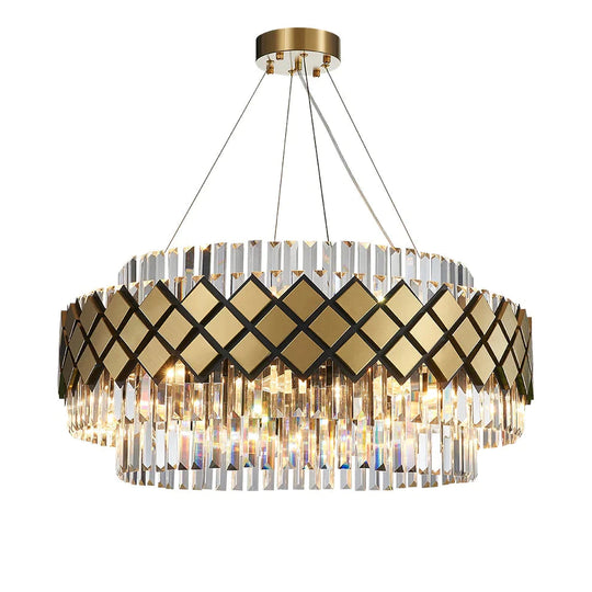 Neva - Lustre LED en cristal design pour salon salle à manger