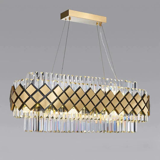 Neva - Lustre LED en cristal design pour salon salle à manger