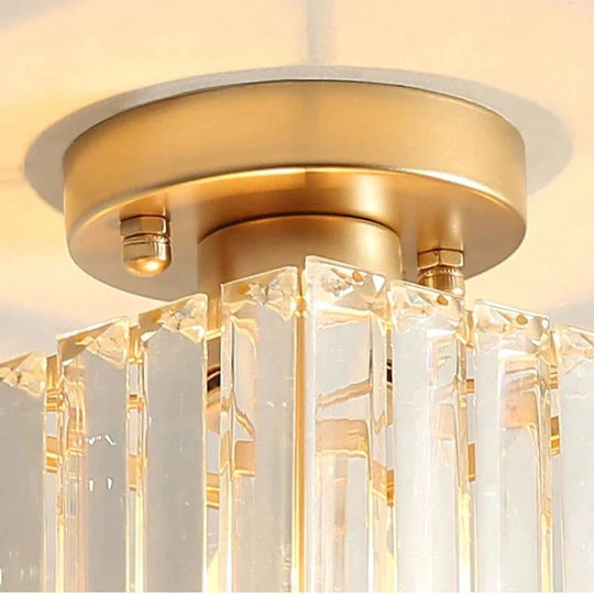 Nevaeh - Plafonnier de porche de couloir en cristal carré moderne et créatif