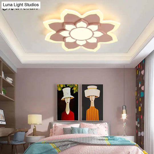 New Arrival Led Ceiling Lights Lamp With Remote Control And Flower Designer For Child Bedroom Study