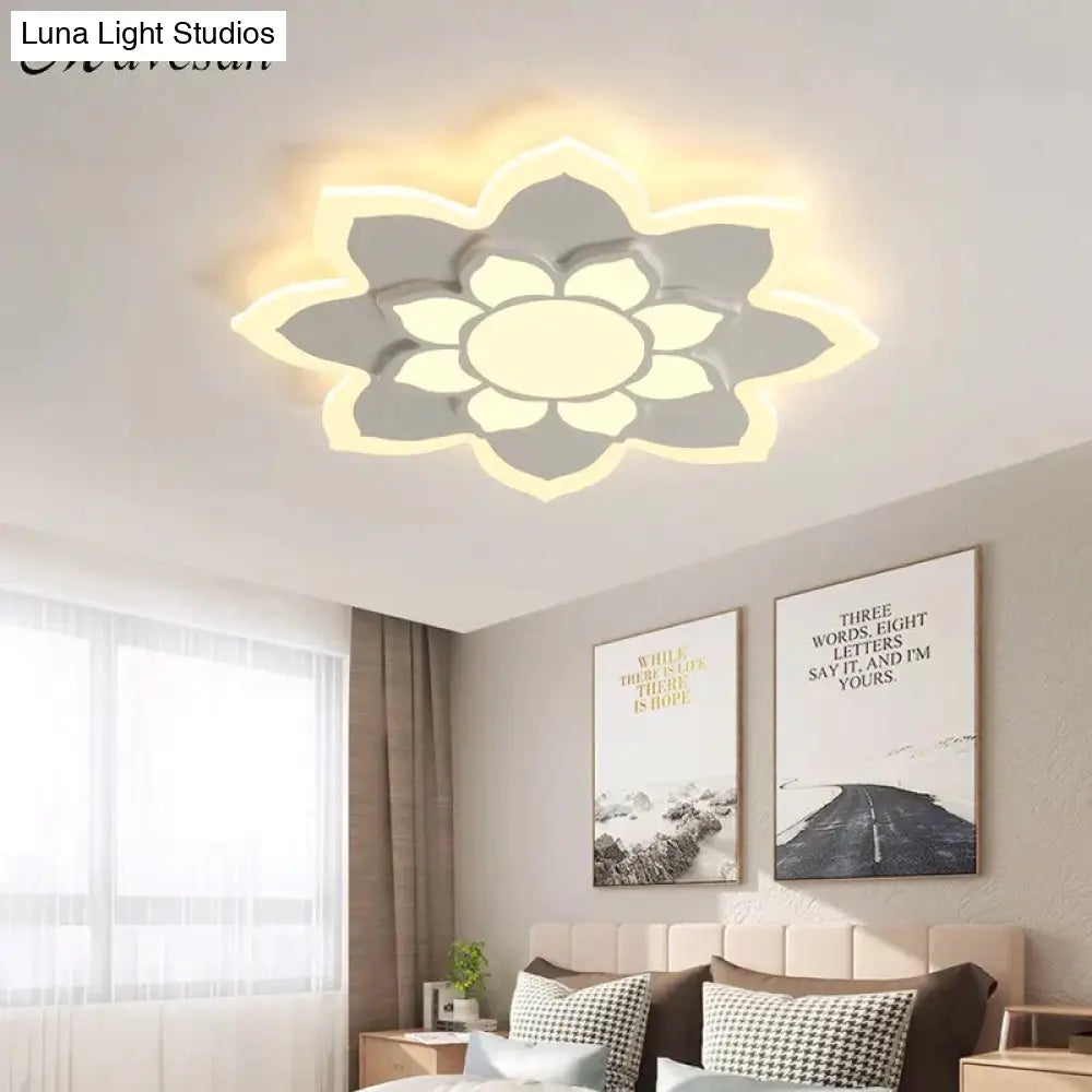 New Arrival Led Ceiling Lights Lamp With Remote Control And Flower Designer For Child Bedroom Study