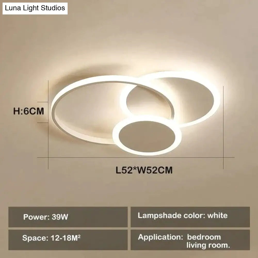 New Led Ceiling Lights Living Room Bedroom Round Square Lighting Fixtures Dimmable Modern Dome