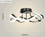 New Light Luxury Bedroom Lamp Room Ceiling Black 50Cm Tricolor Light