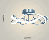 New Light Luxury Bedroom Lamp Room Ceiling Lamp Blue 50cm tricolor light Ceiling