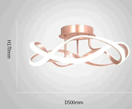 New Light Luxury Bedroom Lamp Room Ceiling Lamp Pink 50cm white light Ceiling