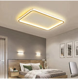 New Modern Black White Ultra-Thin Led Ceiling Light Rectangular Round Bedroom Lamp Living Room