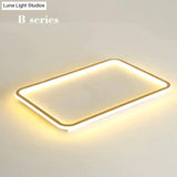 New Modern Black White Ultra-Thin Led Ceiling Light Rectangular Round Bedroom Lamp Living Room