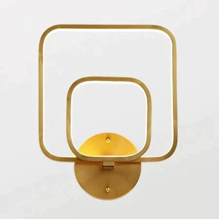 New Modern Simple Square Copper Wall Lamp Lamps