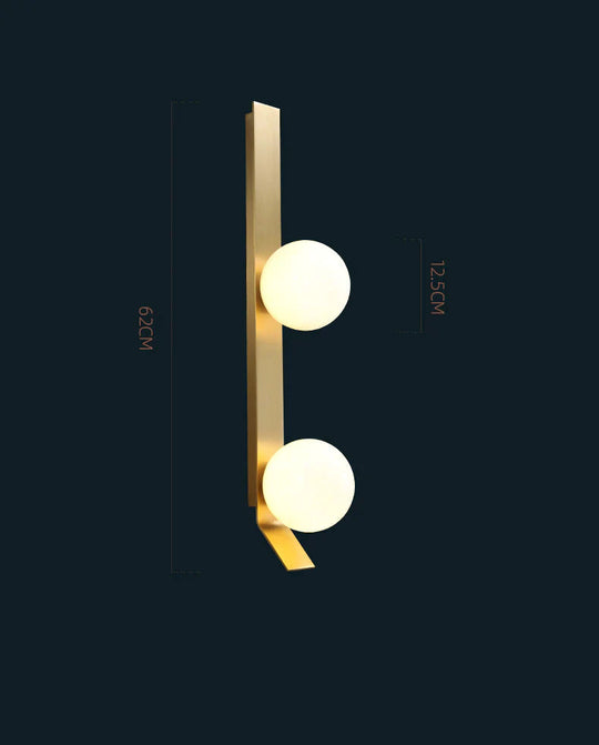 New Nordic Luxury Ball Copper Wall Lamp Double / With Led Light Lamps