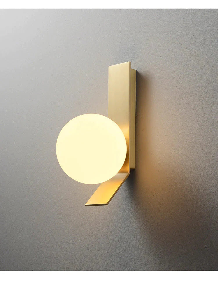 Nouvelle applique murale en cuivre boule de luxe nordique