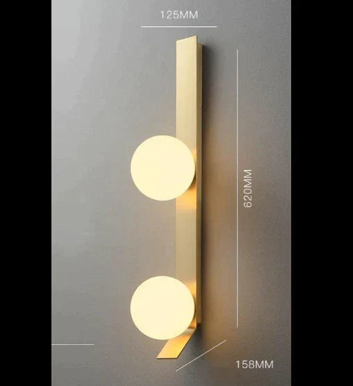 New Nordic Luxury Ball Copper Wall Lamp Lamps