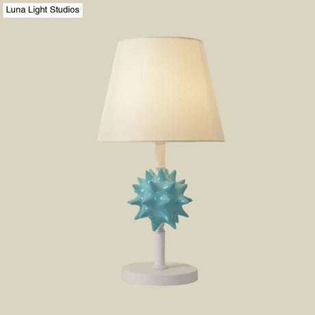 Nora - Sea Resin Urchin Night Table Lamp Cartoon Single Bulb Sky Blue/Gold/Dark Blue Nightstand
