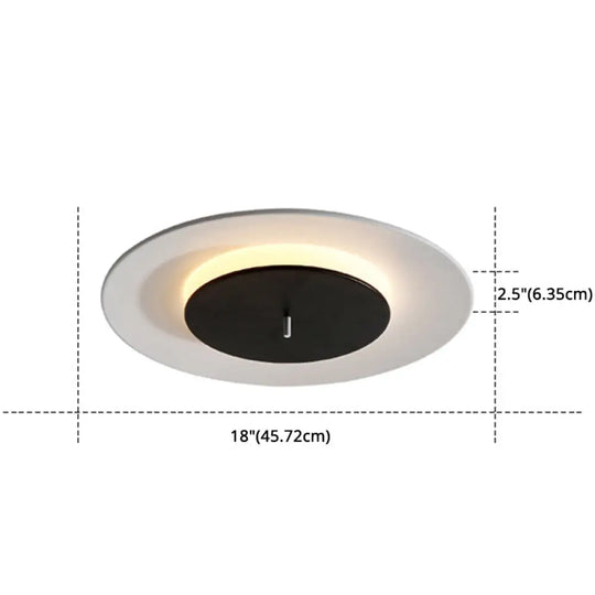 Nordic Acrylic Circle Flush Light: Stylish Ceiling Fixture For Bedrooms