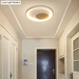 Nordic Acrylic Led Ceiling Flush Light In Black/White Wood - 12/16/19.5 Inch Wide