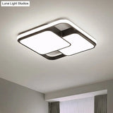 Nordic Acrylic Led Flush - Mount Ceiling Light For Bedrooms - Overlapping Style