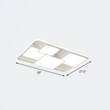 Nordic Acrylic Led Flush - Mount Ceiling Light For Bedrooms - Overlapping Style White / 39’ Warm
