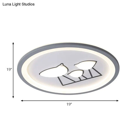Nordic Acrylic Led Flush Mount Ceiling Light For Living Room