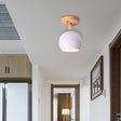 Nordic Adjustable Semi Flush Ceiling Light Fixture - Black/Gray/White/Pink/Green Orbit Design White