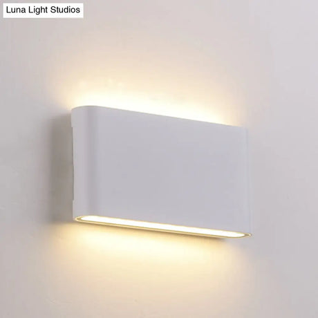 Nordic Aluminum Flush Mount Wall Lamp - Black/White Led Sconce Light Fixture (Small/Large)