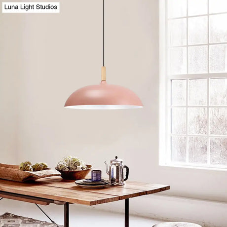 Nordic Aluminum Saucer Pendant Light - Candy Colored 14’’/18’’ Perfect For Office