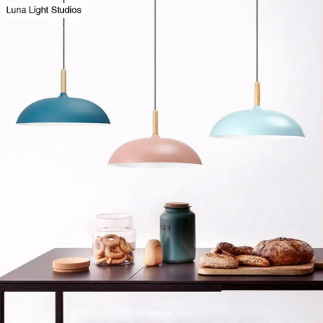 Nordic Aluminum Saucer Pendant Light - Candy Colored 14’’/18’’ Perfect For Office