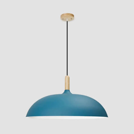 Nordic Aluminum Saucer Pendant Light - Candy Colored 14’’/18’’ Perfect For Office Dark Blue / 14’’