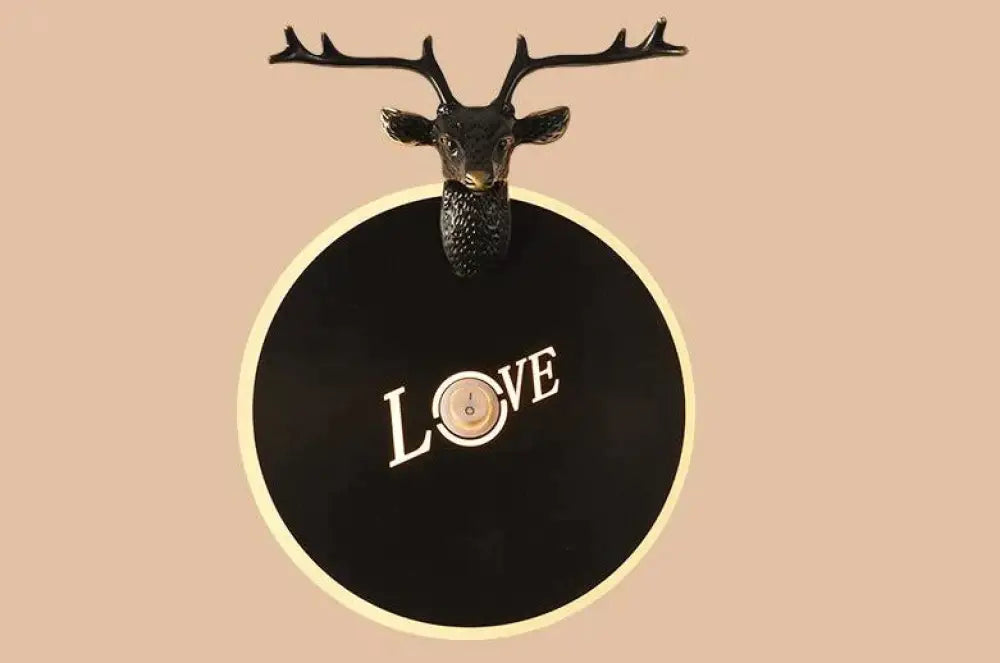 Nordic Antlers Bedroom Living Room Copper Wall Lamp black Copper Wall Lamps