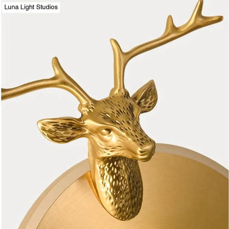 Nordic Antlers Bedroom Living Room Copper Wall Lamp Copper Wall Lamps