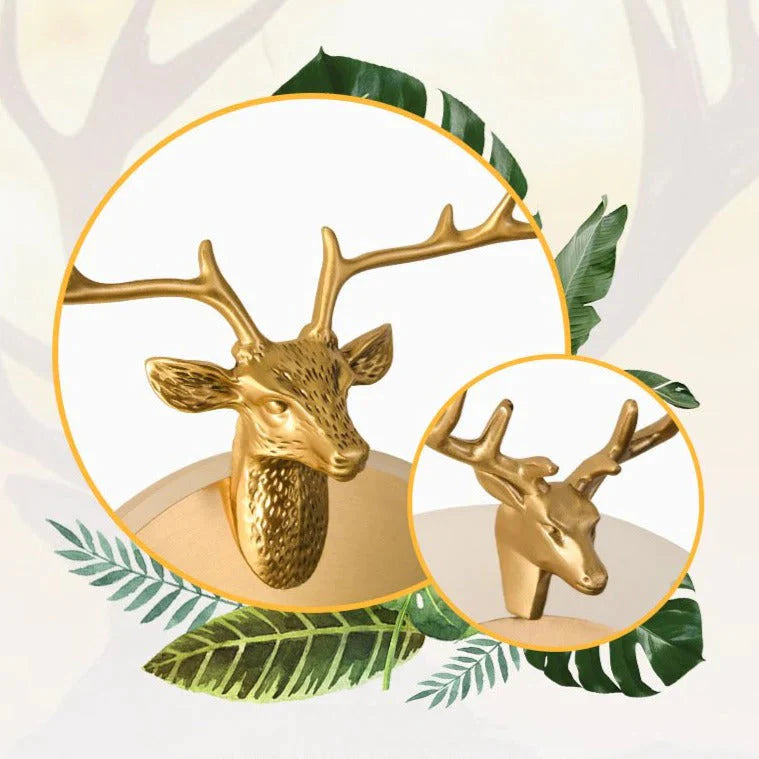 Lampe murale en cuivre de salon de chambre à coucher Nordic Antlers