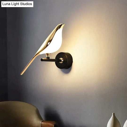 Nordic Art Deco Led Swan Wall Lamp For Bedroom Bedside Wall Living Room Hallway Indoor Lighting