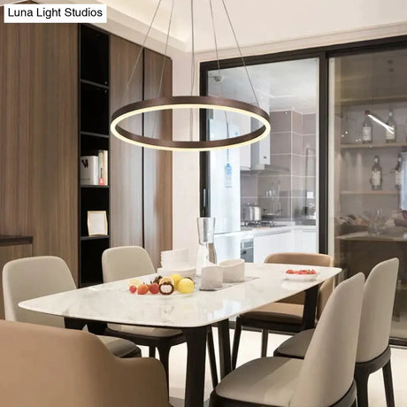 Nordic Art Deco Luxury Led Circular Pendant Lights Hanging Lamps For Living Room Dining Table