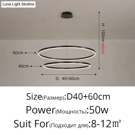 Nordic Art Deco Luxury Led Circular Pendant Lights Hanging Lamps For Living Room Dining Table