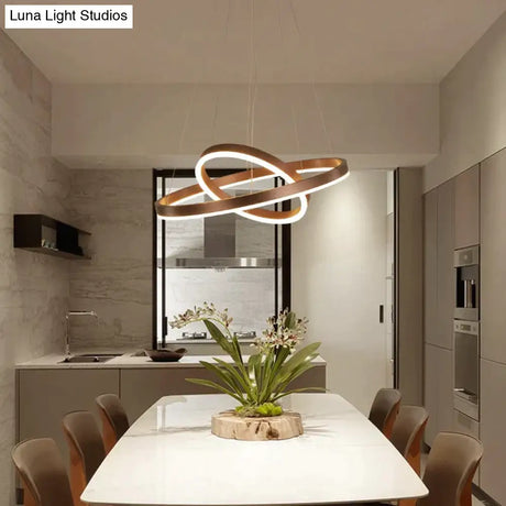 Nordic Art Deco Luxury Led Circular Pendant Lights Hanging Lamps For Living Room Dining Table