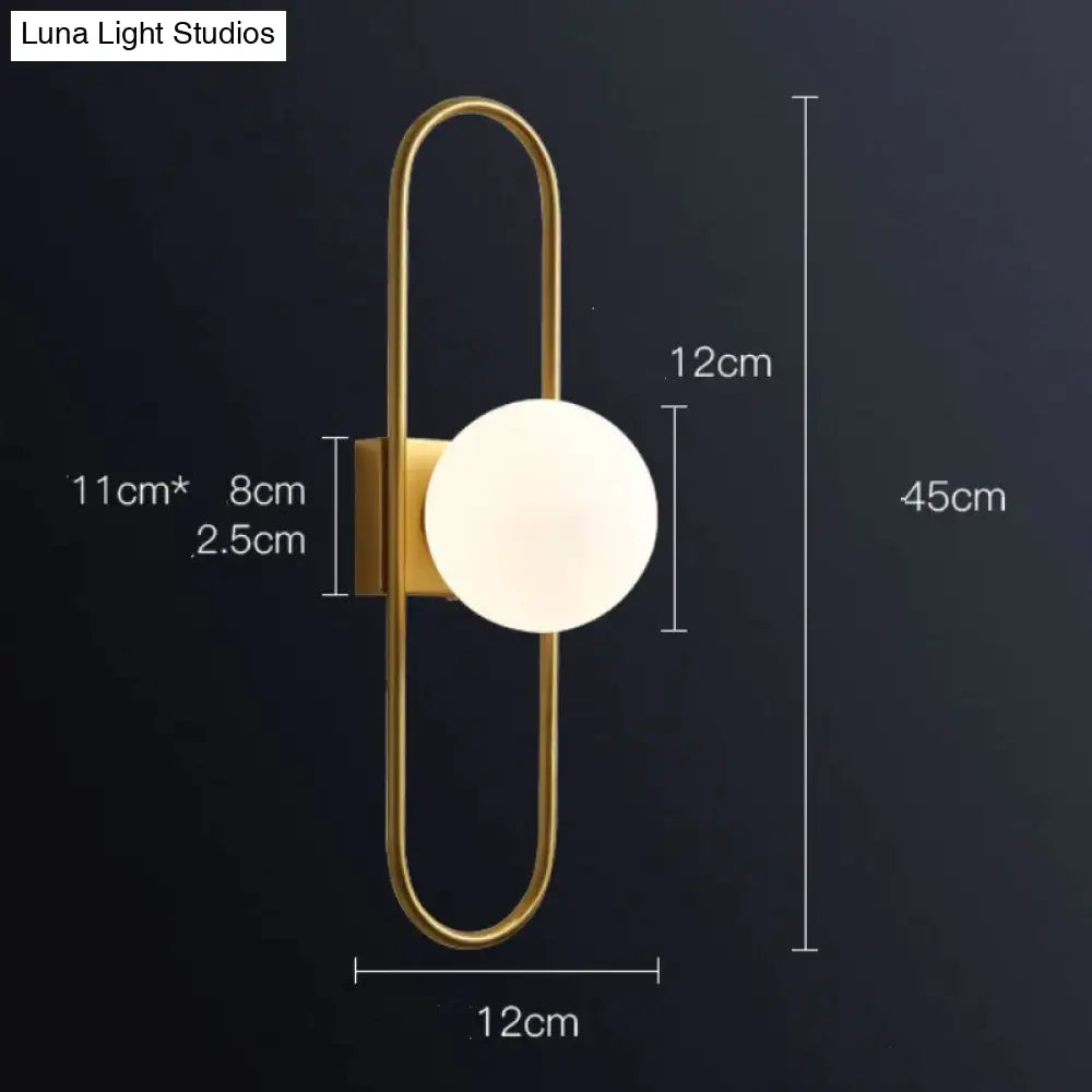Nordic Bedside Lamp Wall Living Room Simple Modern Background Corridor Bedroom Copper Lamps