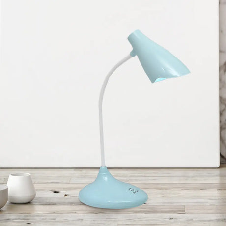 Nordic Bell-Shaped Led Desk Lamp: Touch-Sensitive With Usb Charging Port Blue/Green/Pink/White Blue