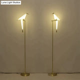 Nordic Bird Floor Lamp Creative Acrylic Thousand Paper Cranes Lamps For Living Room Bedroom Home