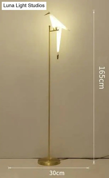 Nordic Bird Floor Lamp Creative Acrylic Thousand Paper Cranes Lamps For Living Room Bedroom Home
