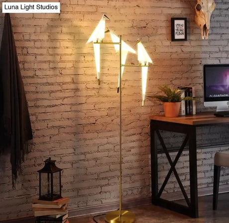 Nordic Bird Floor Lamp Creative Acrylic Thousand Paper Cranes Lamps For Living Room Bedroom Home